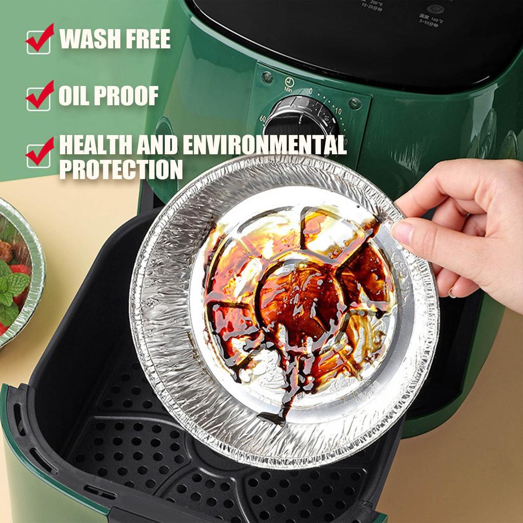 Air Fryer Tin Paper Tray Household Oil Absorbent Paper Oven Baking Tray Aluminum Foil Bowl