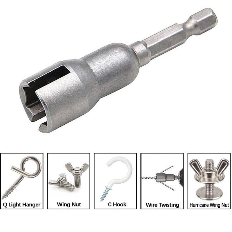 Butterfly Screws Bolt Socket Wrench Hex Shank Drill Adapter Wing Nut Driver For Power Tool Slotted Electric Screwdriver Sleeve