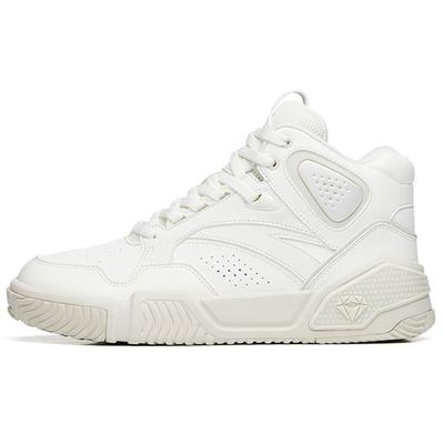 Flame Comfortable Casual Non-Slip Shock Absorbing Wear-Resistant High-Top Skate Shoes Women Skate Shoes White Gray 122238090R-1