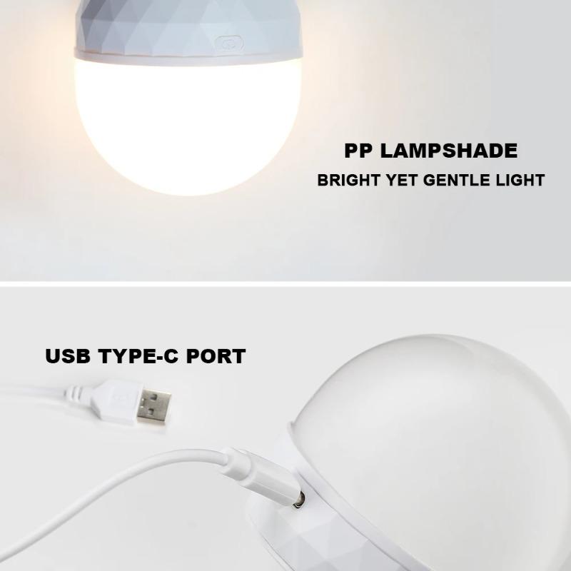 E27 LED-Glühbirne RGB USB-wiederaufladbar 5V-Ladung Intelligente Fernbedienung Campingausrüstung Party Für Zuhause LED-Lampen Lampe