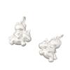 Sterling Silver 999 Cat Riding Horse 3D Unicorn Pendant for DIY Bracelet