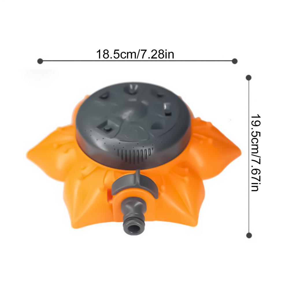 

Sprinkler For Yard Weatherproof 360-Degree Grass Sprinkler For Lawn For Flower Beds Raised Beds Terrace Balcony Pots Nursery оранжевый