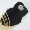 New Fashion 1 Pair Chain Tassel Rivet Shoulder Pad Brooch Punk Tassel Metal Epaulet For Women Men