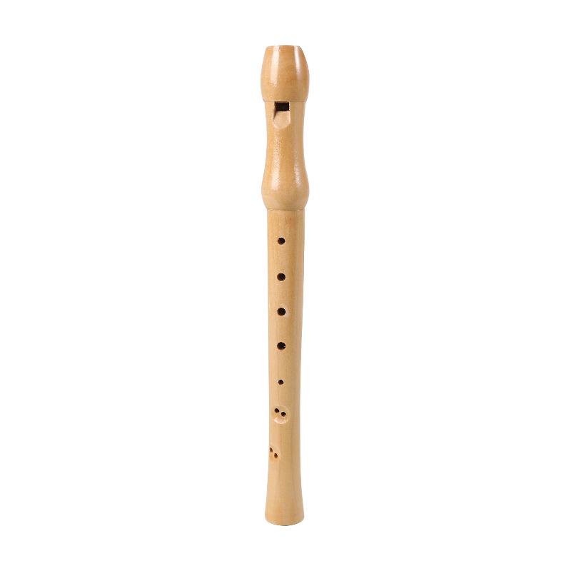 All-Wood German Eight-Hole Soprano Recorder for Children - Beginner Flute Wind Instrument