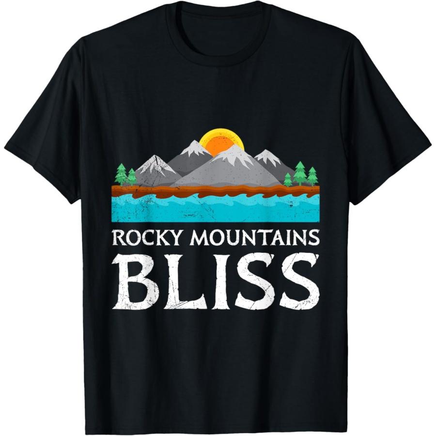 

Колорадо СКАЛИСТЫЕ ГОРЫ БЛАЖЕНСТВО Забавная футболка Скалистые горы XXXXXL чёрный