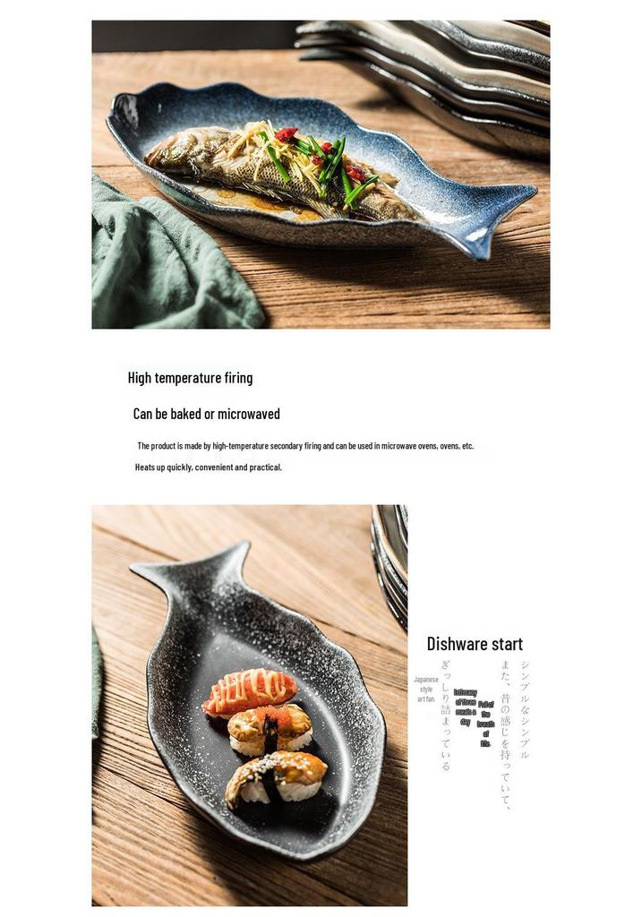 Kreative Keramik-Gedämpfte-Fisch-Platte - Große Gehackte-Pfeffer-Fischkopf-Platte für den Hausgebrauch
