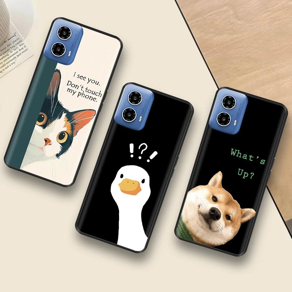 For Moto G34 5G Case Cover For Motorola Moto G34 Case motoG34 Soft Liquid Silicone Cartoon Phone Shell Protection Back Covers