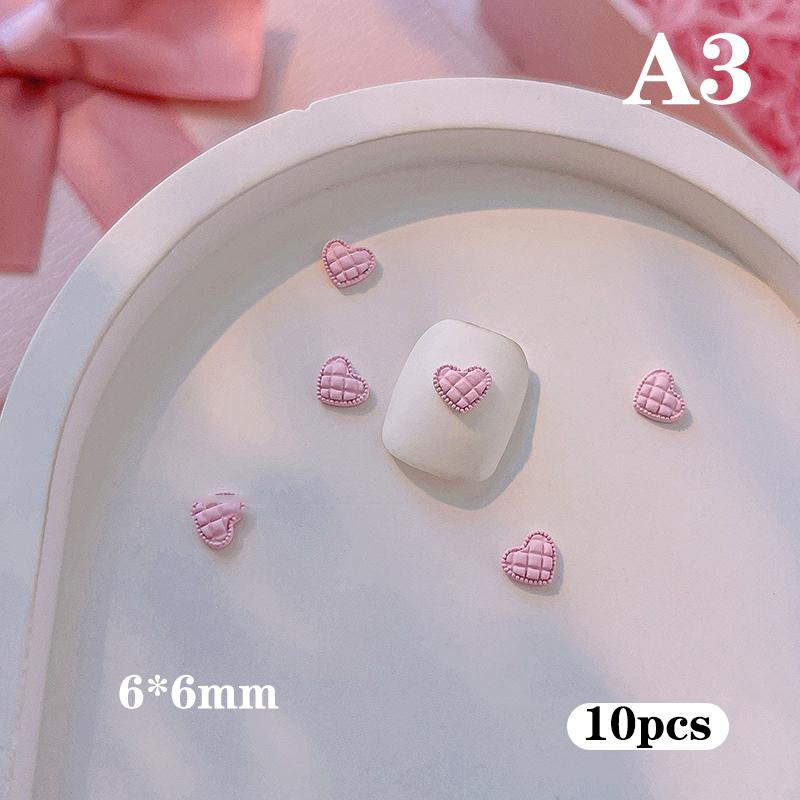 10 Stück Lange Rosa Harz Schleife Nagelkunst Charme 3D Kawaii Mattierte Fee Nagel Schleifen Dekor Teile Diy Design Nagelzubehör