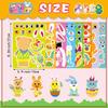 8/16sheets Easter Rabbit Egg Puzzle Stickers Cute Make a Face Animals Cartoon Decals Jigsaw Toys Educational Toys Gifts