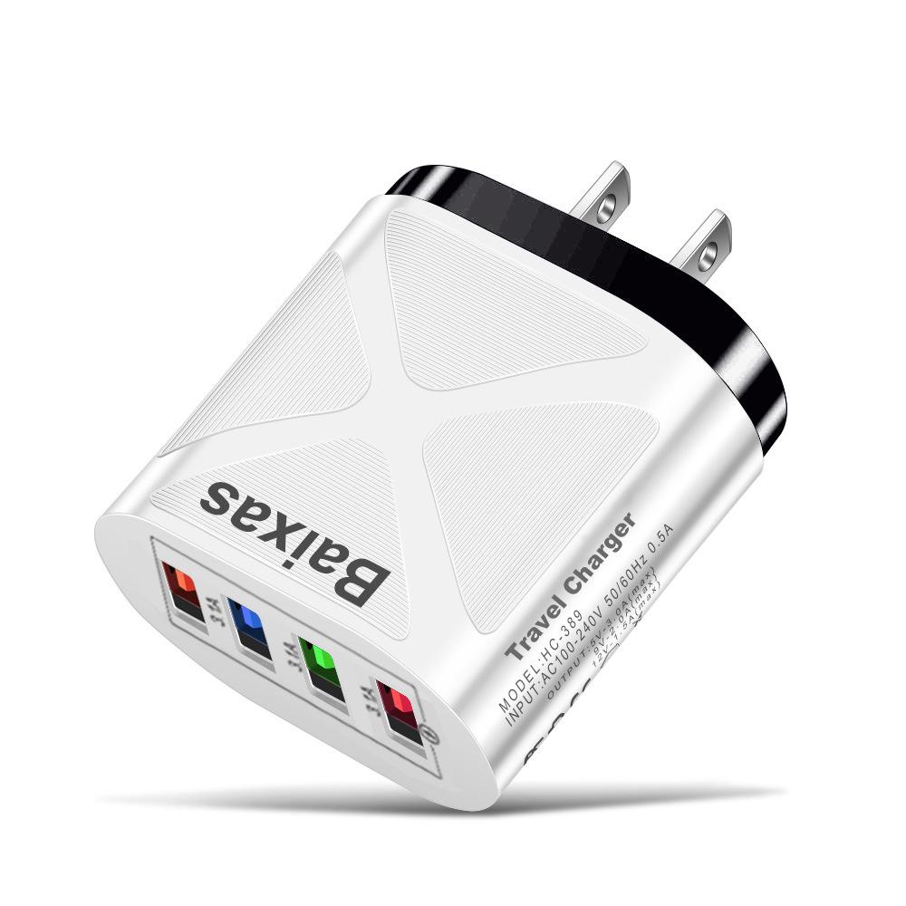 Multi-Port 4 USB Fast Charger 5V/2.4A - AU/EU/UK/US Plug