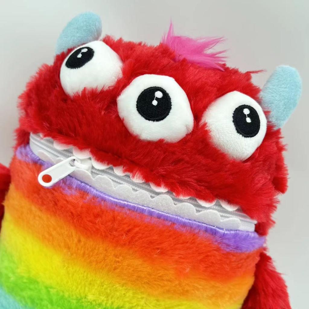 TreasuringU 2025 New Kawaii Colorful Monsters Plush Toys Cartoon Worries Monster Stuffed Dolls Pillow Christmas Birthday Gifts