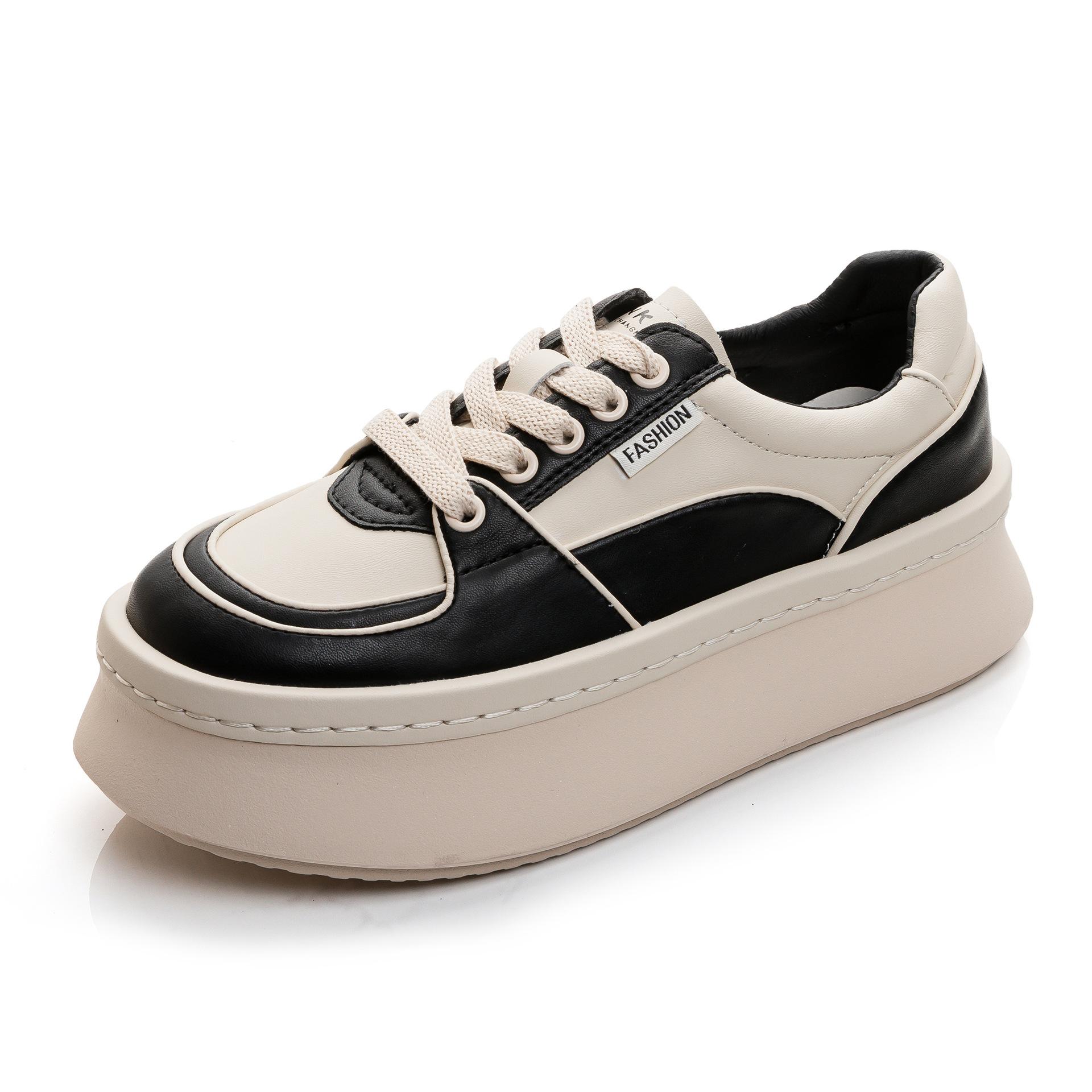 

Muffin platform breadboard shoes women s autumn 2025 new small height increase casual versatile little white shoes 40 чёрный