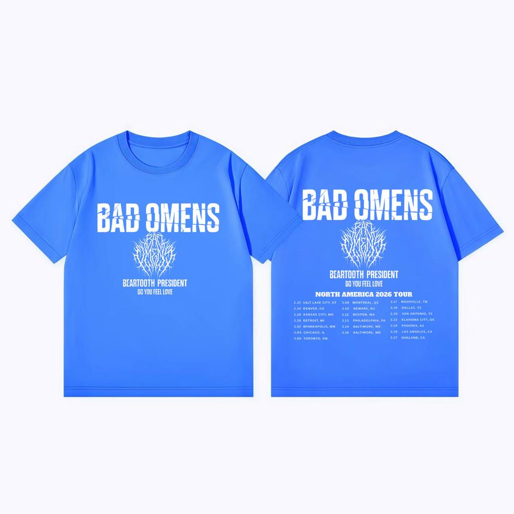 Bad Omens Do You Feel Love Tour 2026 Tshirt Men Women Fashion Rock Short Sleeve T Shirts Summer Casual Loose Cotton Tshirts