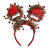 Christmas Headband for Women Girls Holiday Tree/Reindeer/Snowman/Bell Hair Aceessory with Tinsel for Xmas Party Favor