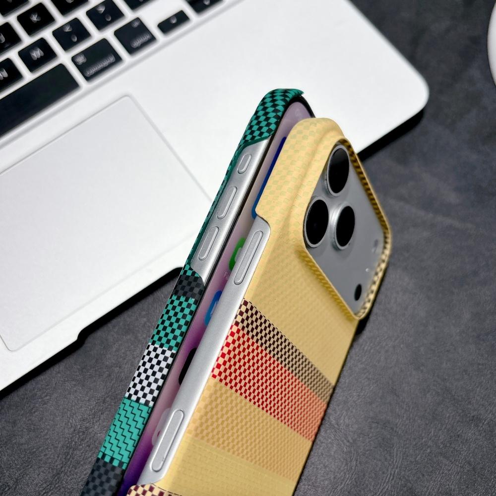 Magnetic Stripe Pattern Carbon Fibre For Magsafe Case For iPhone 18 17 Air 16 15 Pro Max Wireless Charging Shockproof Hard Cover