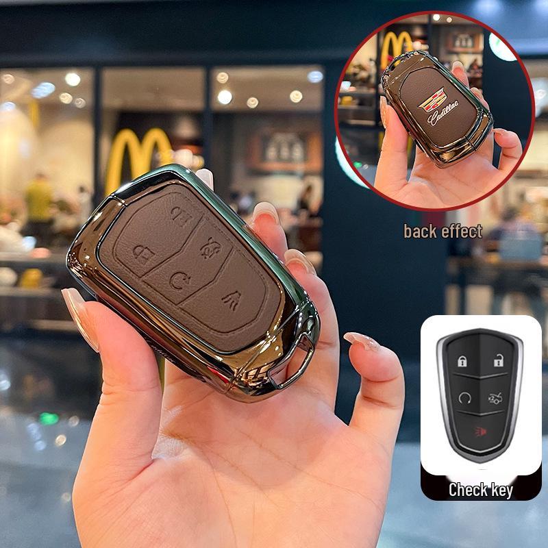 2025 Cadillac XT5 Key Case: Metal Leather Shell for CT5/CT4/CT6/XT4/GT4 Models