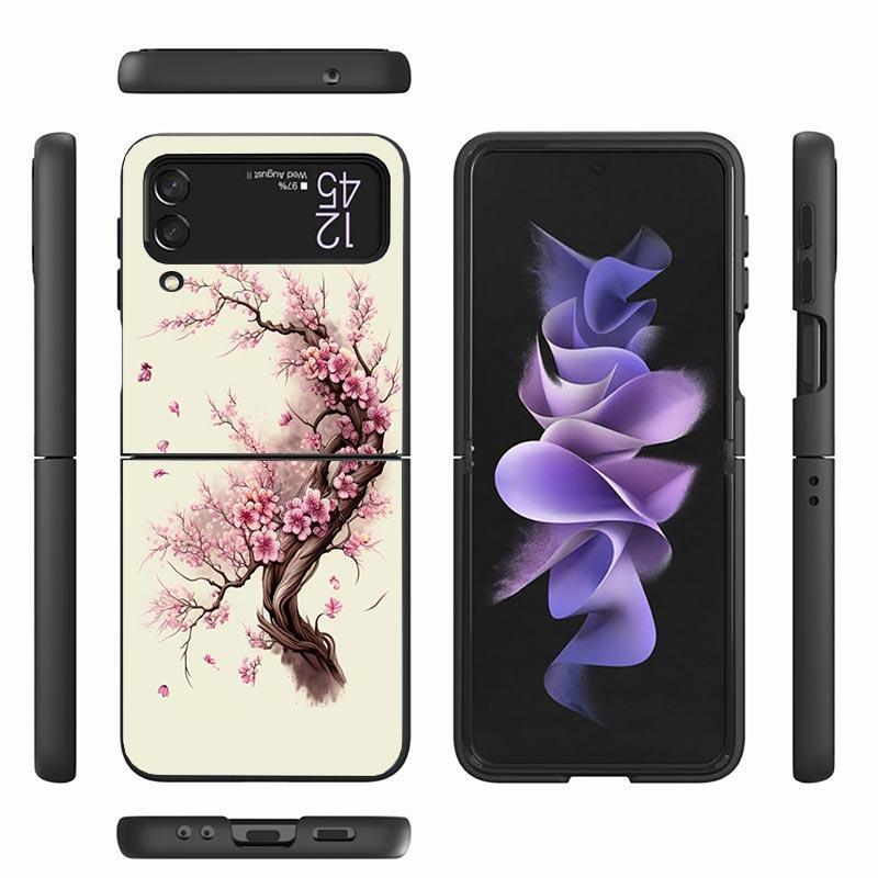 Cherry Blossom Tree Z Flip 7 Phnoe Case For Samsung Z Flip 6 5 4 3 5G Galaxy ZFlip7 ZFlip4 ZFlip5 ZFlip6 ZFlip3 Phone Cover 4 Z