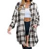 Women's Loose Comfortable Casual Fashion Long Sleeve Plaid Print Mid-Length Blouse Shirt
