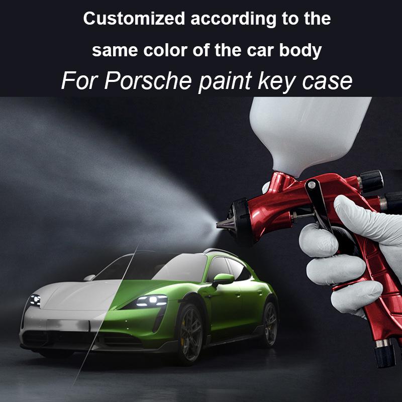 AABKR1 For Porsche Cayenne Mancan Panamera 911 718 Boxster Cayman Taycan 2010-2024 Car Key Paint Case Bordeaux Red Shell Replacement