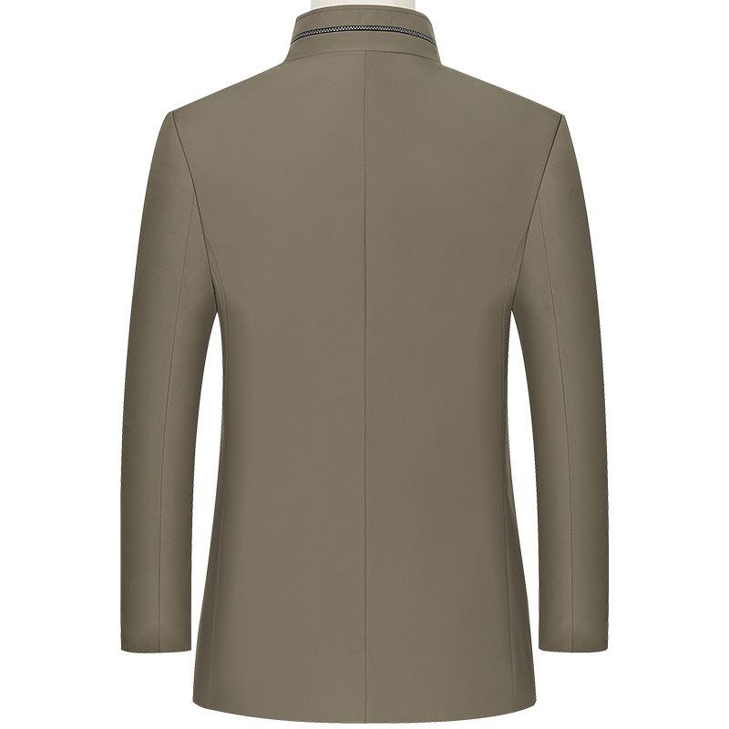 Men's Jacket Spring and Autumn Stand-up Collar Casual Jacket Middle-aged Men's Top Business Parker Men's Clothing