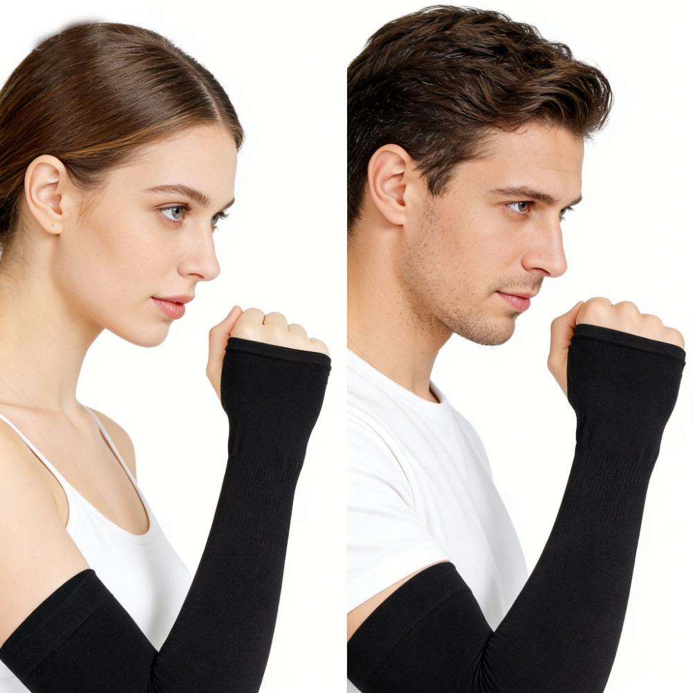 Eisige Seide Fingerlose Armstulpen Kühlend UV-Schutz Sommer zum Radfahren Reiten