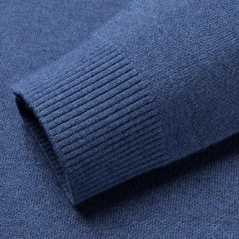 Men's Thickened Semi-High Collar Knitted Sweater