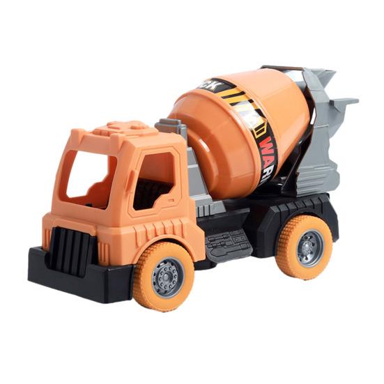 1/4 Stück Kinder Baufahrzeug Spielzeug Trägheitsantrieb Bewegliche Gelenke Ingenieurfahrzeug Kleinkinder Lernbagger Bulldozer Kipplaster Mischwagen