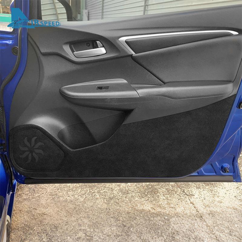 Door Anti-kick Pad For For Honda Fit JAZZ 2015 2016 2017 2018 LHD RHD Car Leather Carbon Mat Interior Trim Accessories