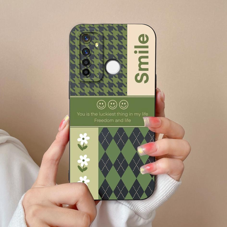 For Oppo Realme Q5i V13 X2 X7 V15 Q5 Q Q3 F29 A5 Q3i Pro Bumper Case Exquisite Check Pattern Liquid Silicone Dustproof Protective Cover For Oppo Shell