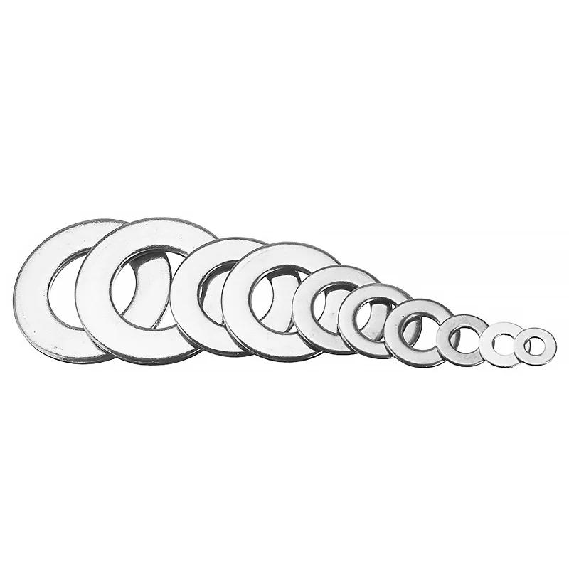 580pcs/Box M2 M2.5 M3 M4 M5 M6 M8 M10 M12 304 Stainless Steel  Flat Washer Plain Gasket
