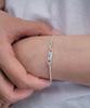Valik [925 Silver] No. 84 Green Tag Rope Chain Bracelet