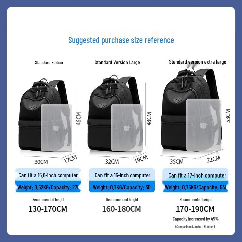 Lishen Large Capacity Travel Laptop Backpack