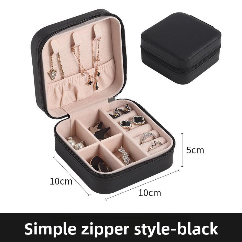 Mini Jewelry Box Storage Box Bag Small Pu Necklace Earrings Stud Earrings Jewelry Box Portable Jewelry Box