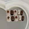 Lingge's New Wearable Manicure Cute Bear Manicure Patch Fake Nail Piece Wearable Manicure Removable 24 Pieces