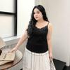 Plus size women clothing [French style Lace Sling] Chubby Girl Summer V-neck Fairy 100.00kg Slimming Vest Top