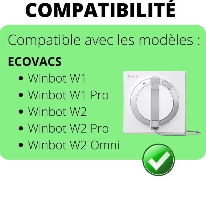 Wipe for Ecovacs Winbot W1/W1 Pro/W2/W2 Pro/W2 Omni [Set of 6] Reusable Washable Mop Phonillico®