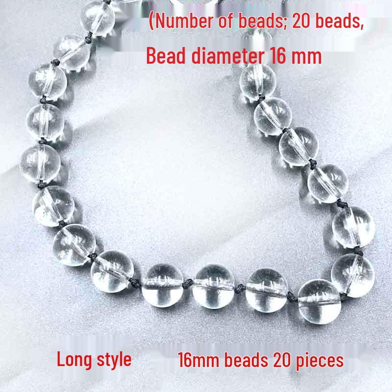Rear Garden Crystal Glass Anal Plug - Super Long Ice Bead Massager for Men & Women