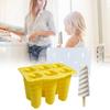6 Cavity Carambola Silicone Ice Cream Mold with Lid DIY Ice Lolly Mold Popsicle Ice Mould