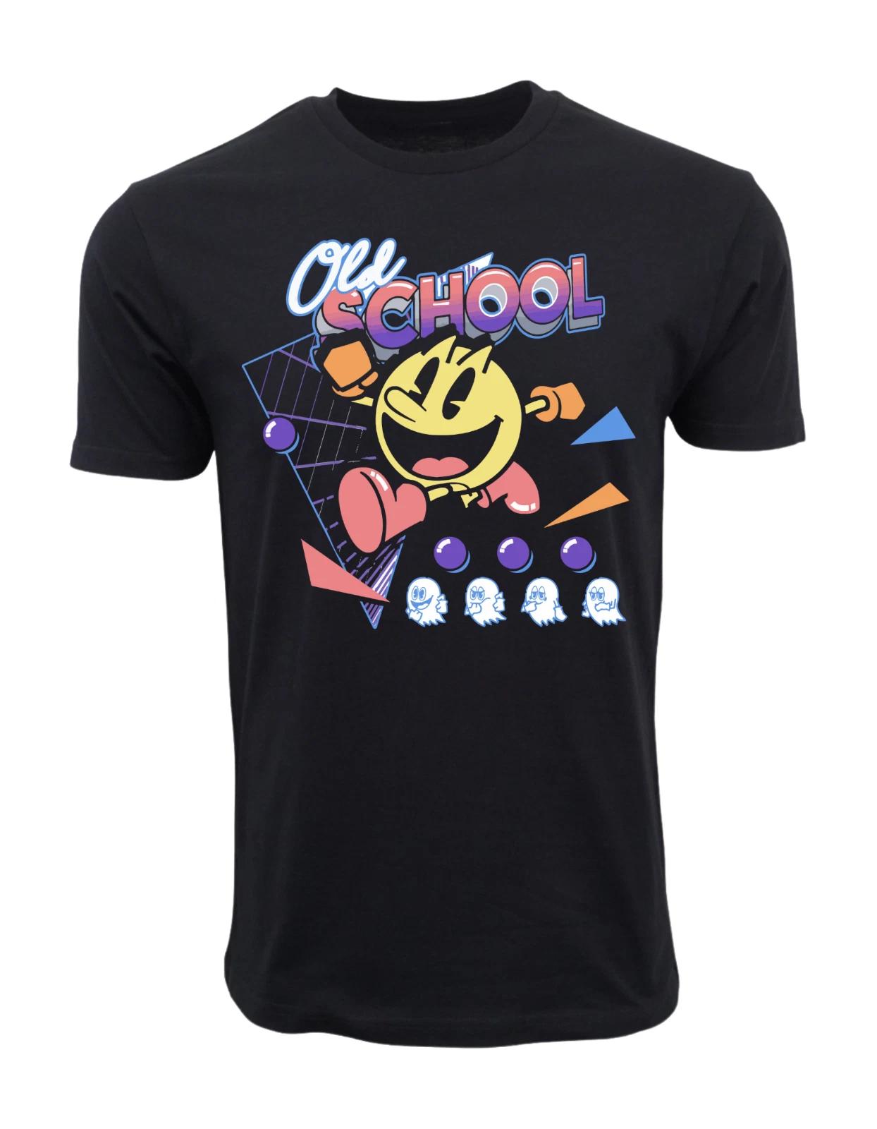 Unisex Adult Vintage Graphic PACMAN 1980 GAMING OLD SCHOOL T SHIRT ... S