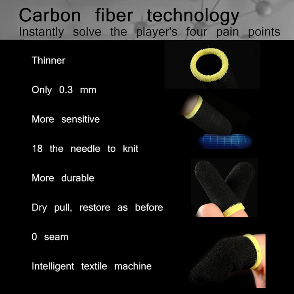 Finger Sleeves Sweat Proof Screen Breathable Comfortable Mobile Game Controllers Anti-fingerprint Gaming Accessory