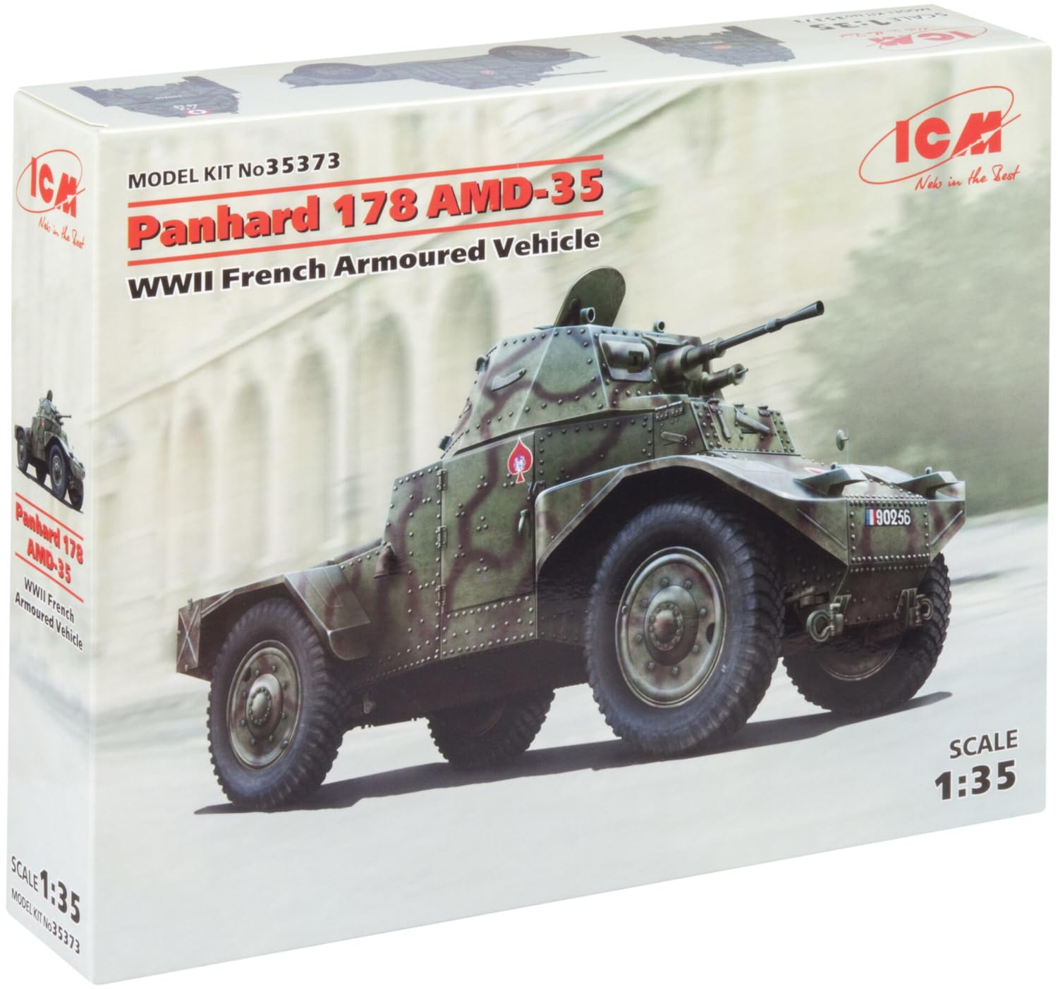

ICM 1/35 French Panhard AMD-35 178 Armored Car Plastic Model