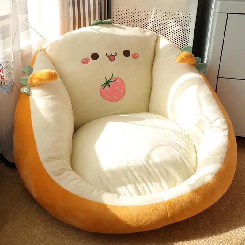 Japanese Cute Large Floor Cushion Warm Winter Pad Soft Non-Slip Tatami Seat for Lazy Sofa Reading Watching TV At Home
