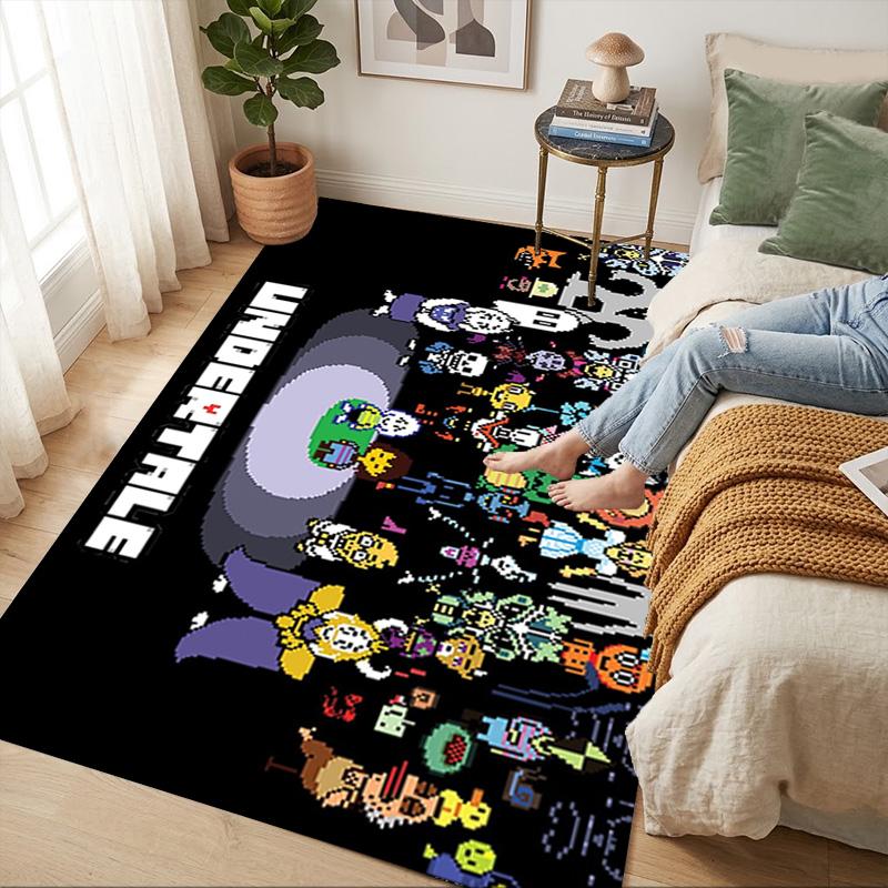 Undertale Party Living Room Nonslip Area Rug Soft Carpet For Bedroom Game Playroom Sofa Office Home Decor Doormat Christmas Gift C930804