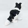 Movable 3D Printing Dog Toy Multi-Jointed Simulated Border Collie Figurine  Parent-children
