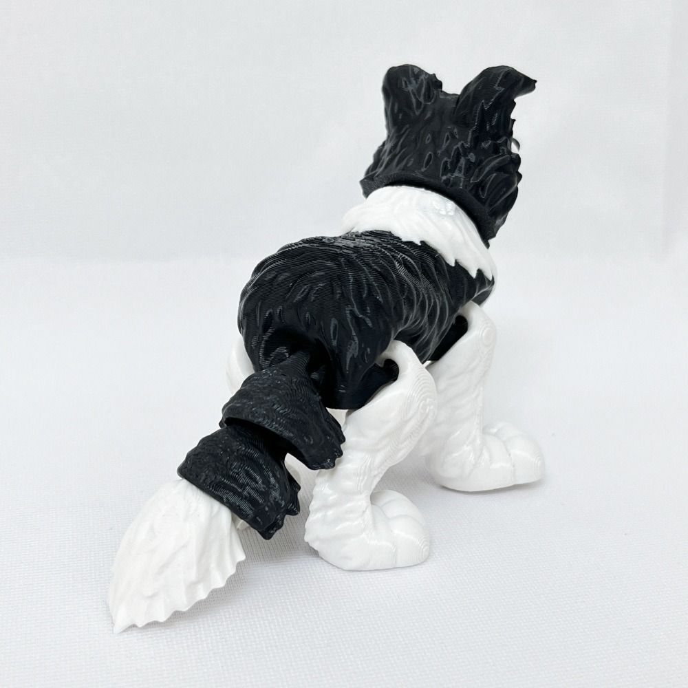 Movable 3D Printing Dog Toy Multi-Jointed Simulated Border Collie Figurine  Parent-children
