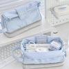 Creative Foldable Double-layer Pencil Case Student Minimalist Large Capacity Pencil Bags Portable Multi-function Storage Bag