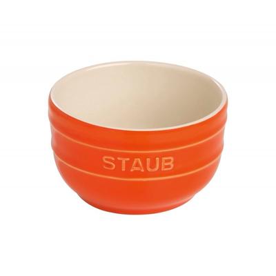 Staub Rum Can Pair Orange Ceramic Small Bowl Microwave Safe Japanese Ramekin Set "Round 8cm" [Authorized Product] 40511-138