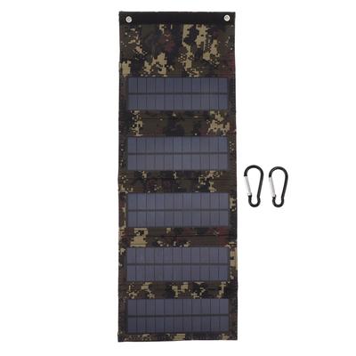 50W Portable Solar Panel Bag Monocrystalline Silicon 5 Folding Solar Panel Case for Outdoor