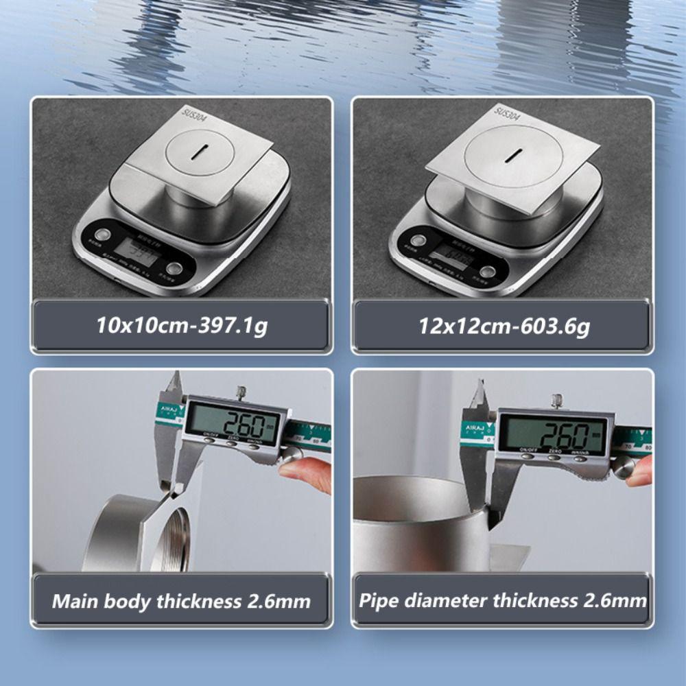 With Cleaning Port Shower Floor Drain 304 Stainless Steel Drainage Port  Bathroom