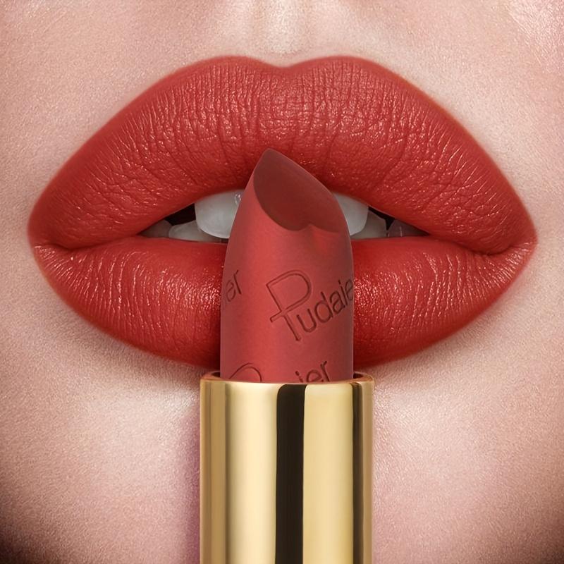 Rouge à lèvres mat velours brumeux, imperméable et résistant à la sueur avec une application facile de la couleur, gloss à lèvres portable look de maquillage parfait